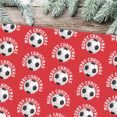 Fußball Balls Kinder Name Red Christmas Geschenkpapier Set