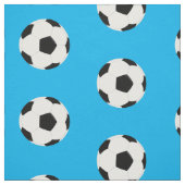 Fußball-Balls-Muster auf hellblau Stoff (Muster)