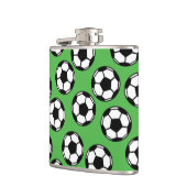 Fußball-Balls-Muster Flachmann (Links)