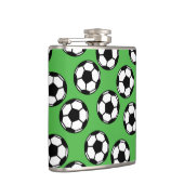 Fußball-Balls-Muster Flachmann (Rechts)