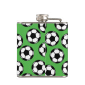 Fußball-Balls-Muster Flachmann (Rückseite)