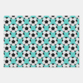 Fußball-Balls-Muster Geschenkpapier Set (Vorderseite 2)