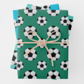 Fußball-Balls-Muster Geschenkpapier Set (Beispiel)