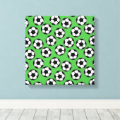 Fußball-Balls-Muster Leinwanddruck (Insitu (Holzboden))
