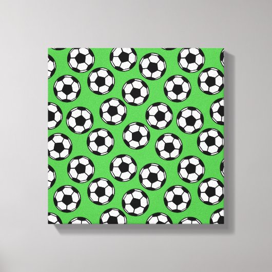 Fußball-Balls-Muster Leinwanddruck (Vorderseite)