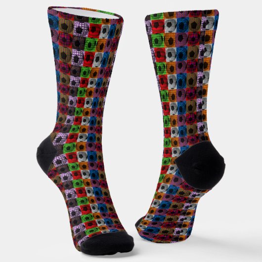 Fußball Balls Pop Kunst, Crew Socken (Gewinkelt)