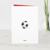 Fußball Balls Rot Danke, Coach Foto Dankeskarte (Rückseite)