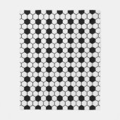 Fußball-Balls Schwarz-Weiß-Custom Fleecedecke (Vorderseite)