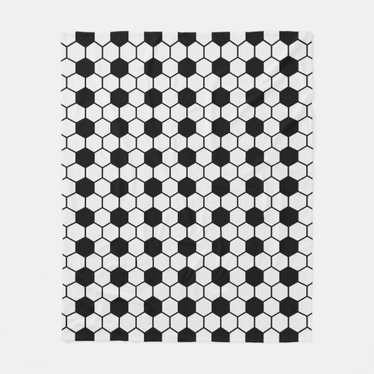 Fußball-Balls Schwarz-Weiß-Custom Fleecedecke (Vorderseite)