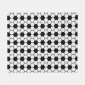 Fußball-Balls Schwarz-Weiß-Custom Fleecedecke (Vorderseite (Horizontal))