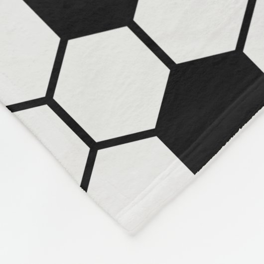 Fußball-Balls Schwarz-Weiß-Custom Fleecedecke (Ecke)