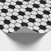 Fußball-Balls Schwarz-Weiß-Custom Geschenkpapier (Ecke)