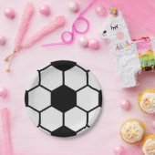 Fußball-Balls Schwarz-Weiß-Custom Pappteller (Party)