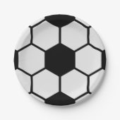 Fußball-Balls Schwarz-Weiß-Custom Pappteller (Vorderseite)