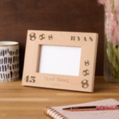 Fußball-Balls Spielername Geätzte Rahmen (Links)