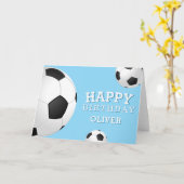 Fußball Balls Sport Happy Geburtstag Kinder Karte (Gelbe Blume)