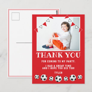 Fußball Balls Sports Foto Geburtstag Vielen Dank Postkarte