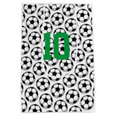 Fußball-Balls Weiße schwarze Custom Number Sports Mittlere Geschenktüte (Rückseite)