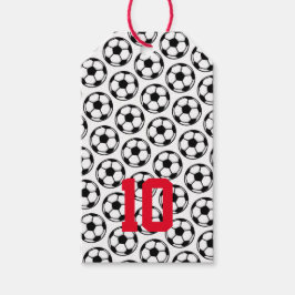 Fußball Balls White Black Custom Number Sports Tea Geschenkanhänger