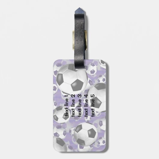 Fußball Ballz! Mädchen Fußball Gepäckanhänger (Rückseite vertikal)