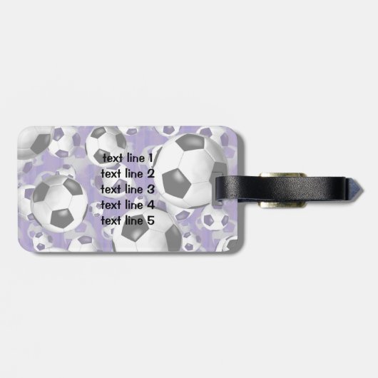 Fußball Ballz! Mädchen Fußball Gepäckanhänger (Rückseite horizontal)