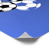 Fußball Bar Mitzvah Begrüßungszeichen Poster (Ecke)
