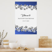 Fußball Bar Mitzvah Begrüßungszeichen Poster (Küche)