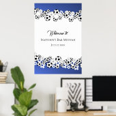 Fußball Bar Mitzvah Begrüßungszeichen Poster (Heimbüro)