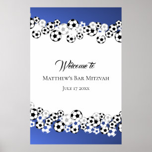 Fußball Bar Mitzvah Begrüßungszeichen Poster