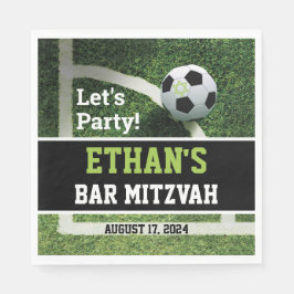 Fußball Bar Mitzvah Lasst uns Party! Serviette