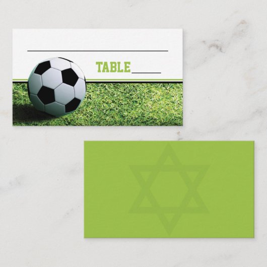 Fußball-Bar Mitzvah Platzkarte (Vorne/Hinten)