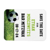 Fußball-Bar Mitzvah Save the Date Magnet (Horizontal)
