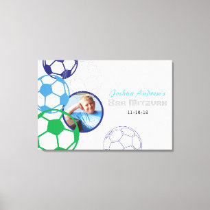 FUSSBALL Bar Mitzvah unterzeichnen herein Leinwanddruck