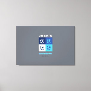 FUSSBALL Bar-Schläger Mitzvah unterzeichnen herei Leinwanddruck