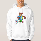 Fußball-Bären spielen Fußball im Sportraum Hoodie (Vorderseite)