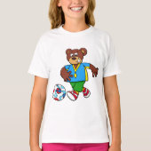Fußball-Bären spielen Fußball im Sportraum T-Shirt (Vorderseite)