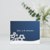 Fußball Baseball Bar Mitzvah Empfang Card Einladung (Stehend Vorderseite)