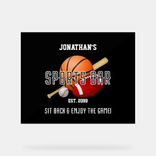 Fußball Baseball Basketball Sports Bar Acrylschild