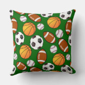 Fußball Baseball Basketball Thema Sport Kissen (Rückseite)