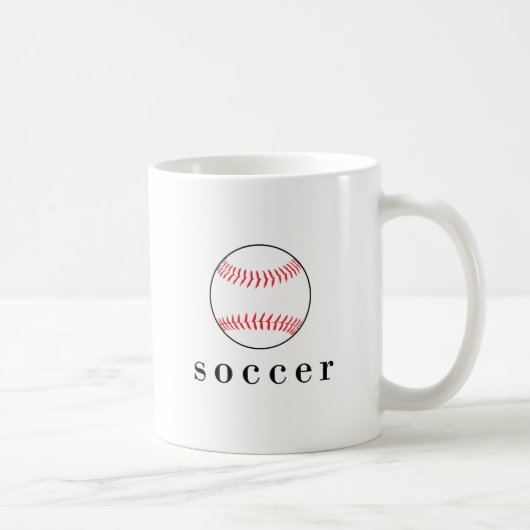 Fußball-Baseball-lustiger unglaublich witzig Kaffeetasse (Rechts)