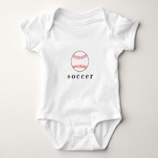 Fußball Baseball Lustiges Komisches Sport T-Shirt Baby Strampler