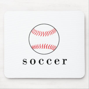 Fußball Baseball Lustiges Komisches Sport T-Shirt Mousepad