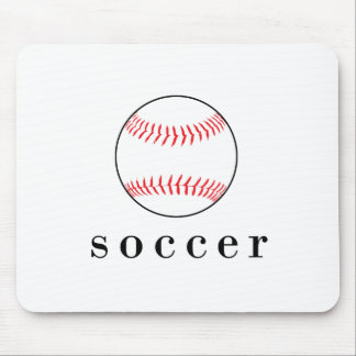 Fußball Baseball Lustiges Komisches Sport T-Shirt Mousepad