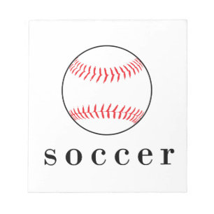 Fußball Baseball Lustiges Komisches Sport T-Shirt Notizblock