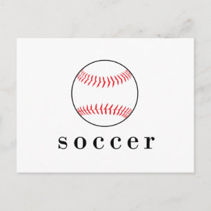 Fußball Baseball Lustiges Komisches Sport T-Shirt Postkarte