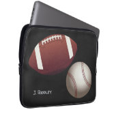 Fußball-Baseball-Name Monogram-Laptop-Fall Laptopschutzhülle (Vorne Rechts)