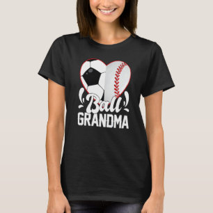 Fußball Baseball Softball Oma Ball Oma Hören T-Shirt
