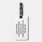 Fußball-Baseball zum Thema Mustersport Gepäckanhänger (Rückseite vertikal)