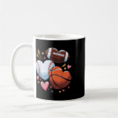 Fußball-Basketball-Baseball-Valentinstag Kaffeetasse (Links)
