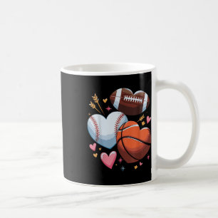 Fußball-Basketball-Baseball-Valentinstag Kaffeetasse